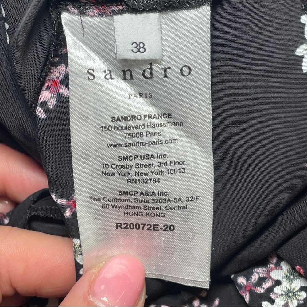 Sandro- Delicate Heart-Motif Midi Dress With Green Straps Size Medium - Picture 15 of 16